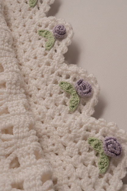 Crochet Lilac Throw