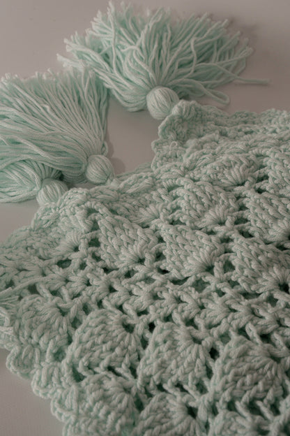 Crochet Mint Throw