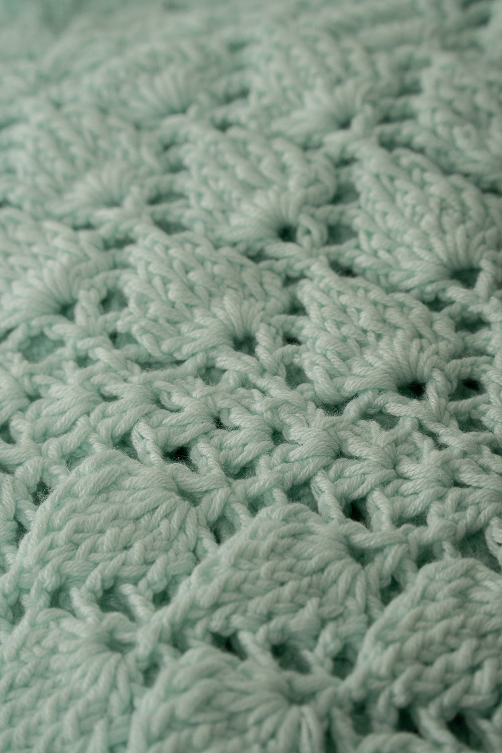 Crochet Mint Throw