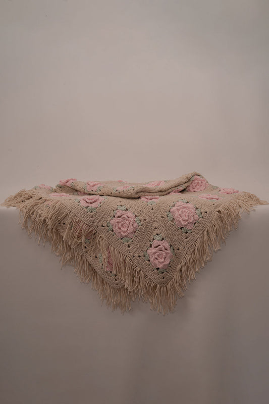 Crochet Roses Throw