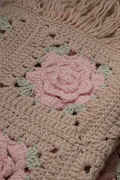 Crochet Roses Throw