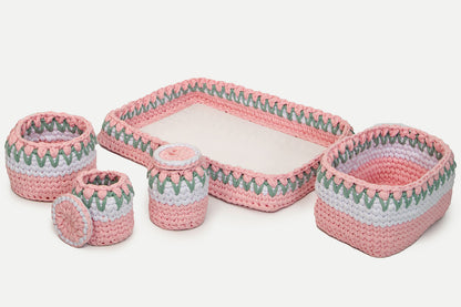 Pink Changing Basket Set